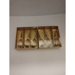 Lot Of 6 Acrylic Hanging Teardrop Ornaments With A Gold Trim Christmas